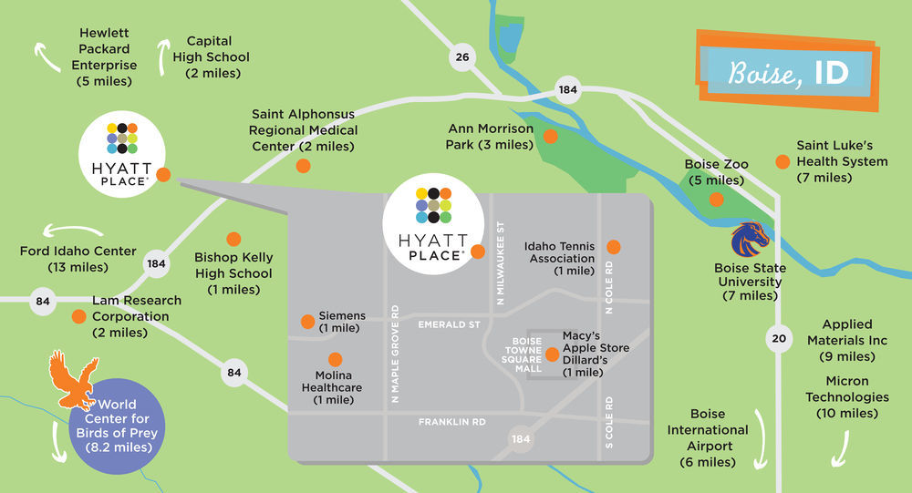 Hyatt Place Boise/Towne Square Buitenkant foto